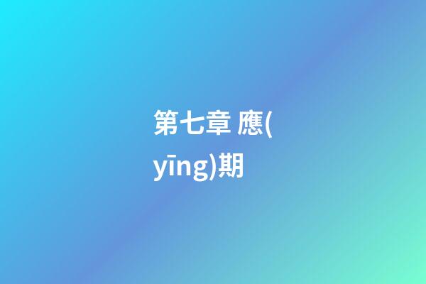 第七章 應(yīng)期
